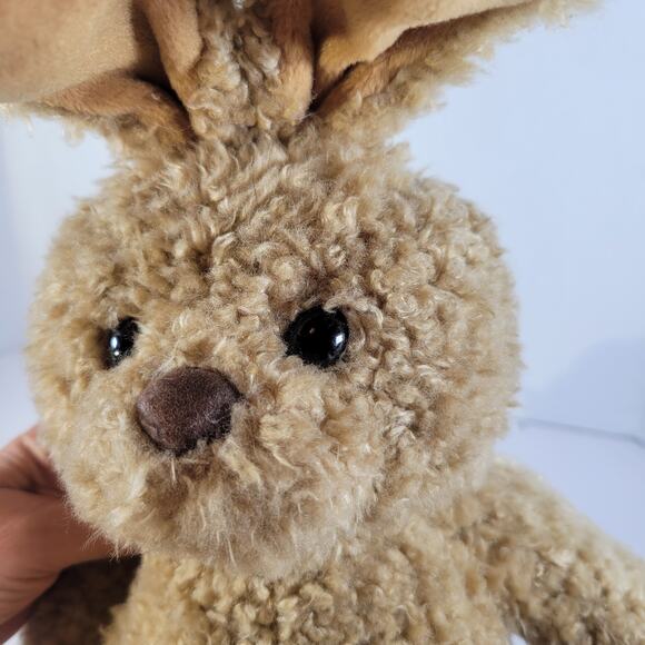 16" Bunny Rabbit Curly Tan Plush Retired 1997 Build-a-Bear Laughing Sounds - Picture 9 of 13